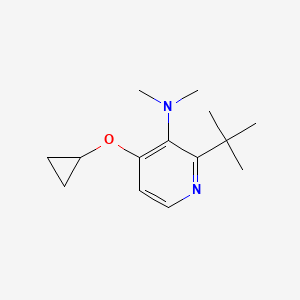 molecular formula C14H22N2O B14851640 2-Tert-butyl-4-cyclopropoxy-N,N-dimethylpyridin-3-amine 