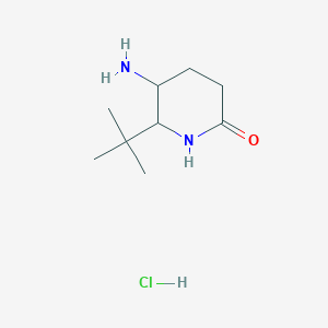 5-Amino-6-tert-butylpiperidin-2-one hydrochloride