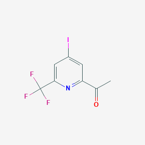 1-[4-Iodo-6-(trifluoromethyl)pyridin-2-YL]ethanone