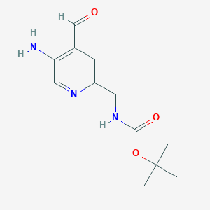 Tert-butyl (5-amino-4-formylpyridin-2-YL)methylcarbamate