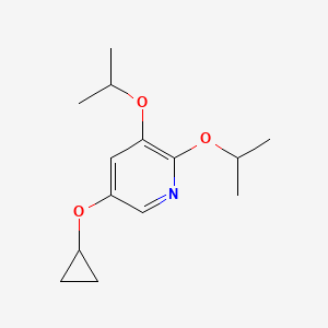 molecular formula C14H21NO3 B14851676 5-Cyclopropoxy-2,3-diisopropoxypyridine 