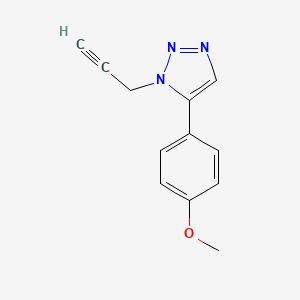 molecular formula C12H11N3O B1485170 5-(4-methoxyphenyl)-1-(prop-2-yn-1-yl)-1H-1,2,3-triazole CAS No. 2098135-26-1