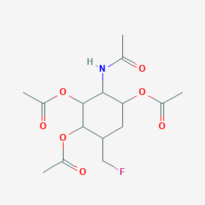 molecular formula C15H22FNO7 B14851705 [2-Acetamido-3,4-diacetyloxy-5-(fluoromethyl)cyclohexyl] acetate 