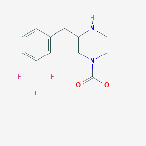 molecular formula C17H23F3N2O2 B14851751 3-(3-Trifluoromethyl-benzyl)-piperazine-1-carboxylic acid tert-butyl ester 