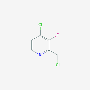 molecular formula C6H4Cl2FN B14851768 4-Chloro-2-(chloromethyl)-3-fluoropyridine 