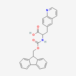 molecular formula C27H22N2O4 B14851775 Fmoc-3-(6-Quinolyl)-DL-Ala-OH 