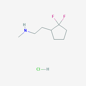 molecular formula C8H16ClF2N B1485178 [2-(2,2-Difluorocyclopentyl)ethyl](methyl)amine hydrochloride CAS No. 2098027-92-8