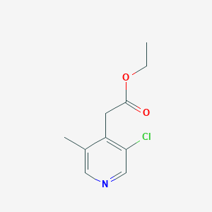 molecular formula C10H12ClNO2 B14851786 Ethyl 2-(3-chloro-5-methylpyridin-4-YL)acetate 