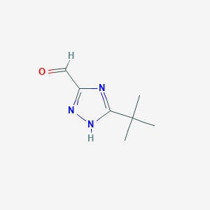 molecular formula C7H11N3O B14851798 5-Tert-butyl-4H-1,2,4-triazole-3-carbaldehyde 