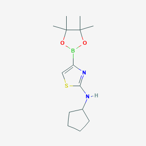 N-Cyclopentyl-4-(4,4,5,5-tetramethyl-1,3,2-dioxaborolan-2-YL)thiazol-2-amine