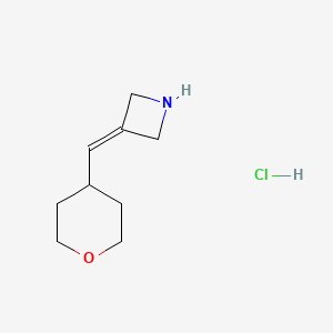 molecular formula C9H16ClNO B1485182 3-[(Oxan-4-yl)methylidene]azetidine hydrochloride CAS No. 2098021-89-5
