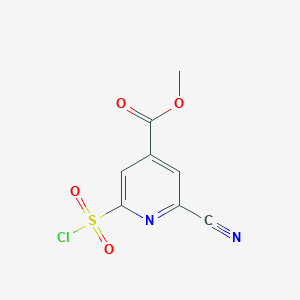 Methyl 2-(chlorosulfonyl)-6-cyanoisonicotinate