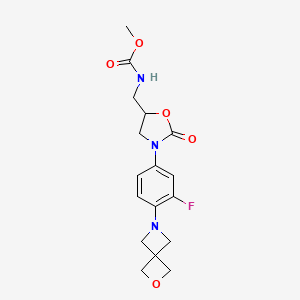 methyl N-[[3-[3-fluoro-4-(2-oxa-6-azaspiro[3.3]heptan-6-yl)phenyl]-2-oxo-1,3-oxazolidin-5-yl]methyl]carbamate