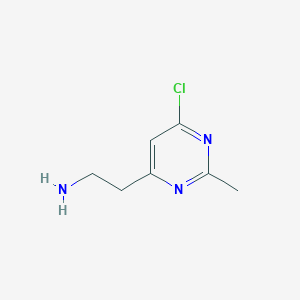 molecular formula C7H10ClN3 B14851873 2-(6-Chloro-2-methylpyrimidin-4-YL)ethanamine CAS No. 933702-46-6