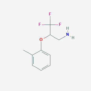 molecular formula C10H12F3NO B14851934 3,3,3-Trifluoro-2-(O-tolyloxy)propan-1-amine 