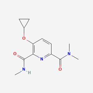 molecular formula C13H17N3O3 B14851967 3-Cyclopropoxy-N2,N6,N6-trimethylpyridine-2,6-dicarboxamide 