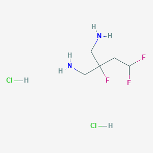 molecular formula C5H13Cl2F3N2 B1485197 2-(Aminomethyl)-2,4,4-trifluorobutan-1-amine dihydrochloride CAS No. 2098025-55-7