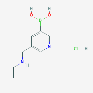 5-((Ethylamino)methyl)pyridine-3-boronic acid-HCl