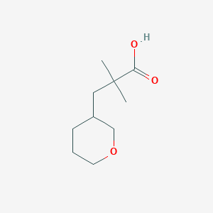 molecular formula C10H18O3 B1485198 2,2-Dimethyl-3-(oxan-3-yl)propanoic acid CAS No. 2098115-86-5