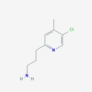 molecular formula C9H13ClN2 B14851981 3-(5-Chloro-4-methylpyridin-2-YL)propan-1-amine 