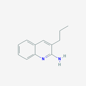 molecular formula C12H14N2 B14852020 2-Amino-3-propylquinoline 