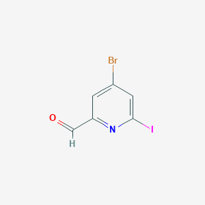 4-Bromo-6-iodopyridine-2-carbaldehyde