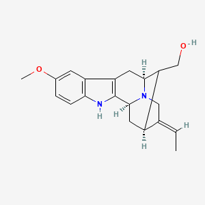 molecular formula C20H24N2O2 B14852033 [(1S,12S,14S,15E)-15-ethylidene-7-methoxy-3,17-diazapentacyclo[12.3.1.02,10.04,9.012,17]octadeca-2(10),4(9),5,7-tetraen-13-yl]methanol 