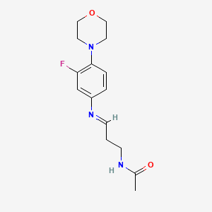 molecular formula C15H20FN3O2 B14852045 N-(3-((3-fluoro-4-morpholinophenyl)imino)propyl)acetamide 