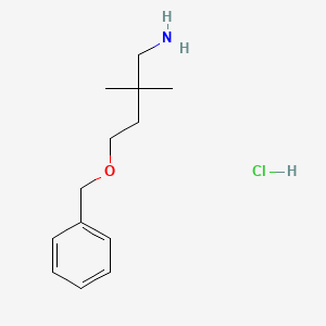 molecular formula C13H22ClNO B1485207 4-(Benzyloxy)-2,2-dimethylbutan-1-amine hydrochloride CAS No. 2098068-41-6