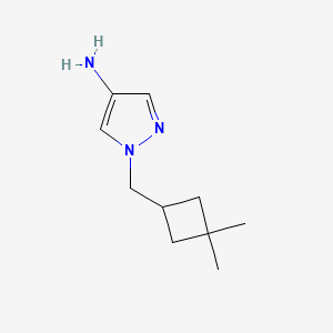 molecular formula C10H17N3 B1485210 1-[(3,3-dimethylcyclobutyl)methyl]-1H-pyrazol-4-amine CAS No. 2098142-90-4