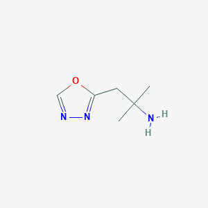 molecular formula C6H11N3O B14852109 1,1-Dimethyl-2-(1,3,4-oxadiazol-2-YL)ethylamine 