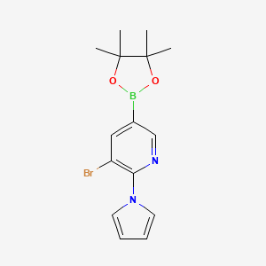 3-Bromo-2-(pyrrol-1-YL)-5-(4,4,5,5-tetramethyl-1,3,2-dioxaborolan-2-YL)pyridine