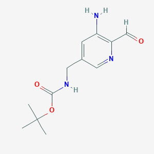 Tert-butyl (5-amino-6-formylpyridin-3-YL)methylcarbamate