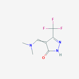 4-(dimethylaminomethylidene)-3-(trifluoromethyl)-1H-pyrazol-5-one