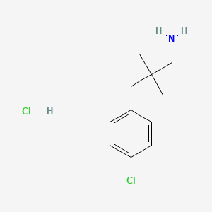 3-(4-Chlorophenyl)-2,2-dimethylpropan-1-amine hydrochloride