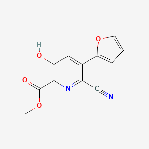 Methyl 6-cyano-5-(furan-2-yl)-3-hydroxypicolinate