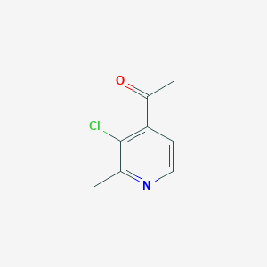 molecular formula C8H8ClNO B14852218 1-(3-Chloro-2-methylpyridin-4-YL)ethanone 