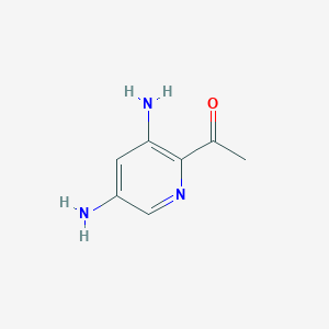 molecular formula C7H9N3O B14852229 1-(3,5-Diaminopyridin-2-YL)ethanone 