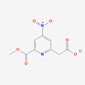 molecular formula C9H8N2O6 B14852232 [6-(Methoxycarbonyl)-4-nitropyridin-2-YL]acetic acid 