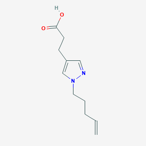 molecular formula C11H16N2O2 B1485226 3-[1-(pent-4-en-1-yl)-1H-pyrazol-4-yl]propanoic acid CAS No. 2098148-90-2