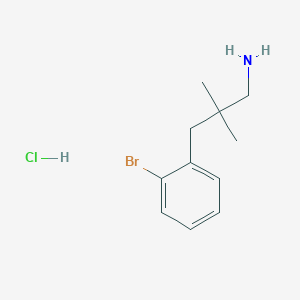 molecular formula C11H17BrClN B1485227 3-(2-Bromophenyl)-2,2-dimethylpropan-1-amine hydrochloride CAS No. 2097975-43-2