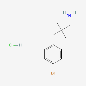 molecular formula C11H17BrClN B1485228 3-(4-Bromophenyl)-2,2-dimethylpropan-1-amine hydrochloride CAS No. 2098026-13-0
