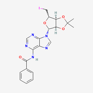 N-[9-[(3aR,4R,6S,6aS)-6-(iodomethyl)-2,2-dimethyl-3a,4,6,6a-tetrahydrofuro[3,4-d][1,3]dioxol-4-yl]purin-6-yl]benzamide