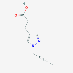 molecular formula C10H12N2O2 B1485230 3-[1-(but-2-yn-1-yl)-1H-pyrazol-4-yl]propanoic acid CAS No. 2098085-05-1