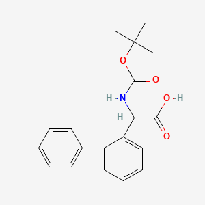 (2R)-2-[(Tert-butoxy)carbonylamino]-2-(2-phenylphenyl)acetic acid