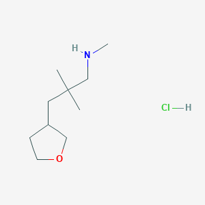 molecular formula C10H22ClNO B1485232 [2,2-Dimethyl-3-(oxolan-3-yl)propyl](methyl)amine hydrochloride CAS No. 2097960-59-1