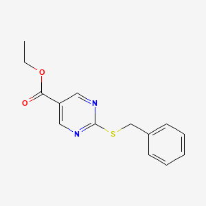 molecular formula C14H14N2O2S B14852320 Ethyl 2-(benzylthio)pyrimidine-5-carboxylate 