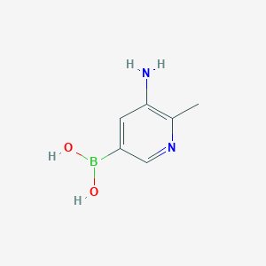 molecular formula C6H9BN2O2 B14852340 3-Amino-2-methylpyridine-5-boronic acid 