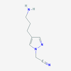 2-[4-(3-aminopropyl)-1H-pyrazol-1-yl]acetonitrile