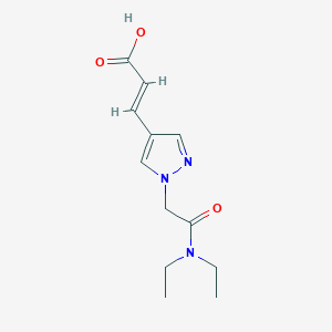 (2E)-3-{1-[(diethylcarbamoyl)methyl]-1H-pyrazol-4-yl}prop-2-enoic acid